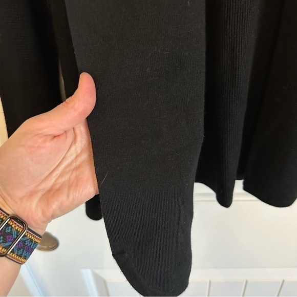 Long black long sleeve classic open front cardigan women's XL - Picture 3 of 8